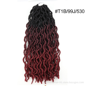 Julianna Wavy Straight Gypsy Locs Hair Goddess Ombre 20 Inch Gypsy Locs